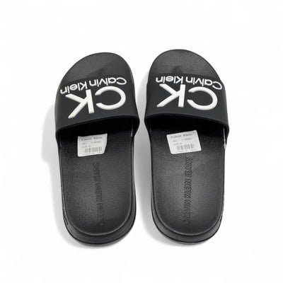 Calvin Klein CK Logo Slides – Black 🖤