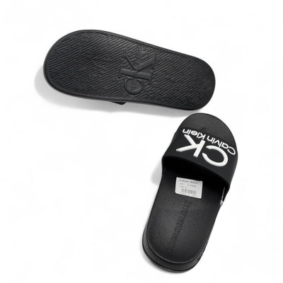 Calvin Klein CK Logo Slides – Black 🖤
