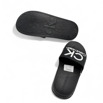Calvin Klein CK Logo Slides – Black 🖤