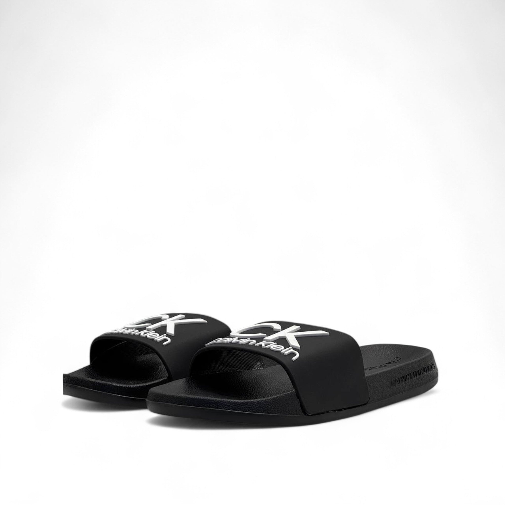 Calvin Klein CK Logo Slides – Black 🖤