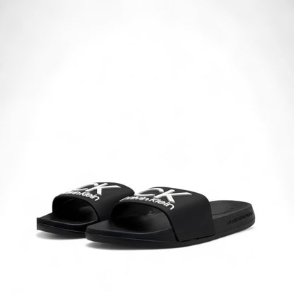 Calvin Klein CK Logo Slides – Black 🖤
