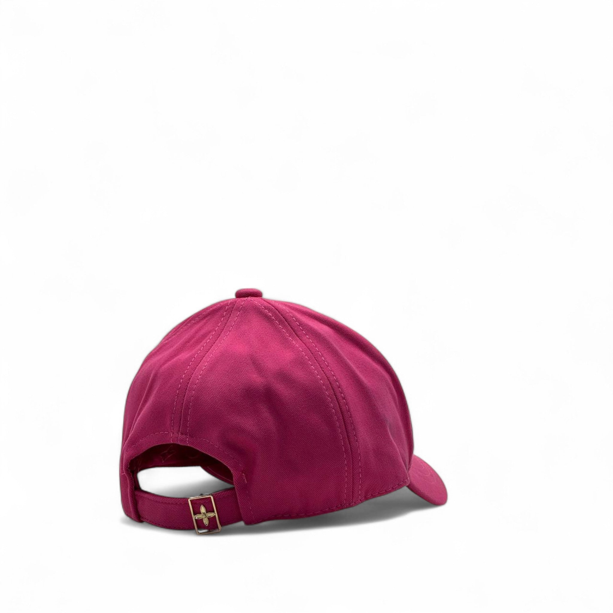 Louis Vuitton LV Logo Cap – Fuchsia Pink with Orange Flair 🧡💖