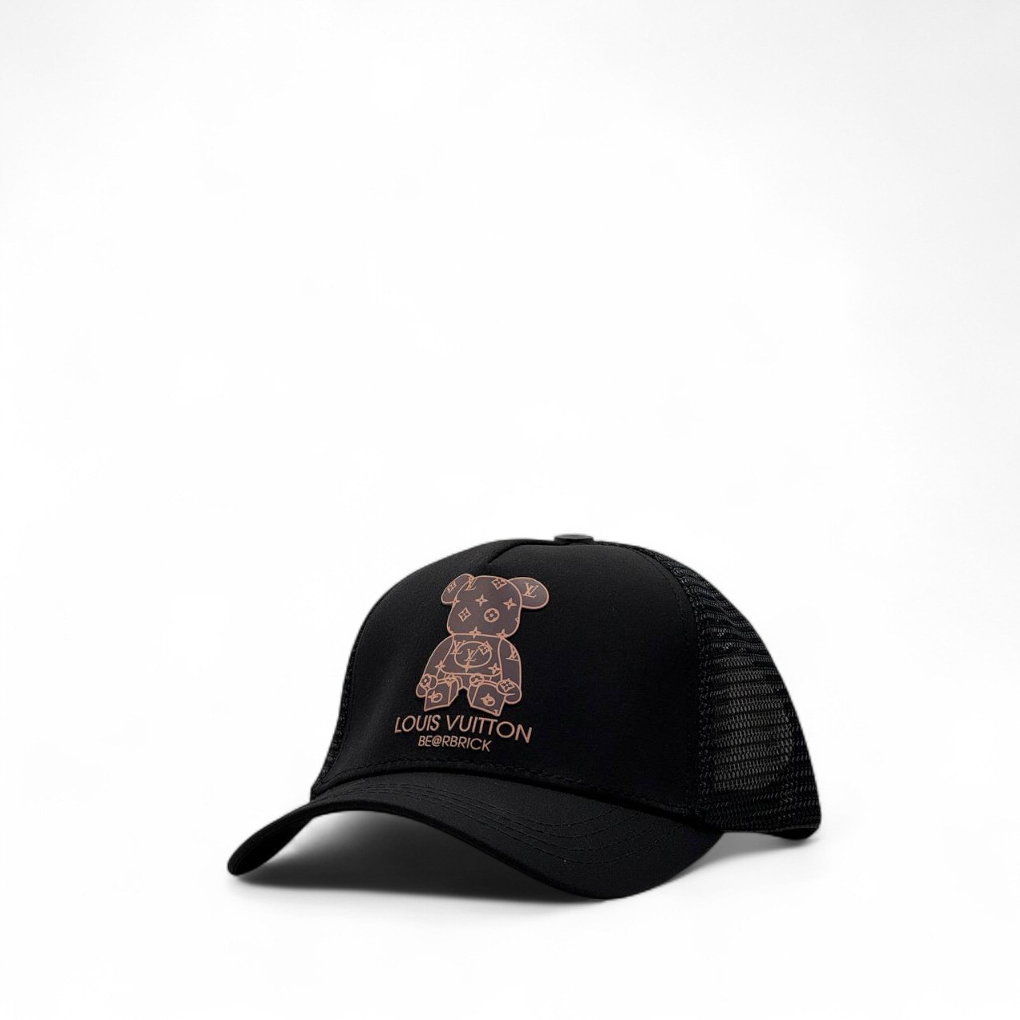 Louis Vuitton x Bearbrick Mesh Trucker Cap – Black Limited Edition 🐻🖤