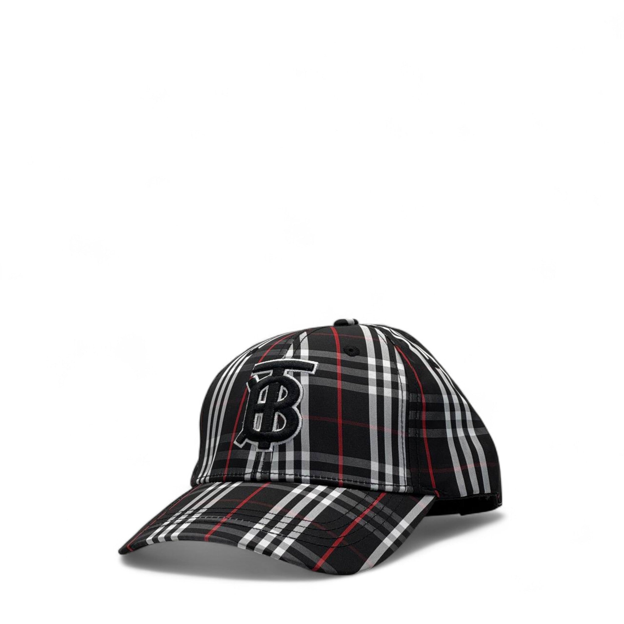 Burberry TB Monogram Cap – Classic Check Remix 🖤🔴