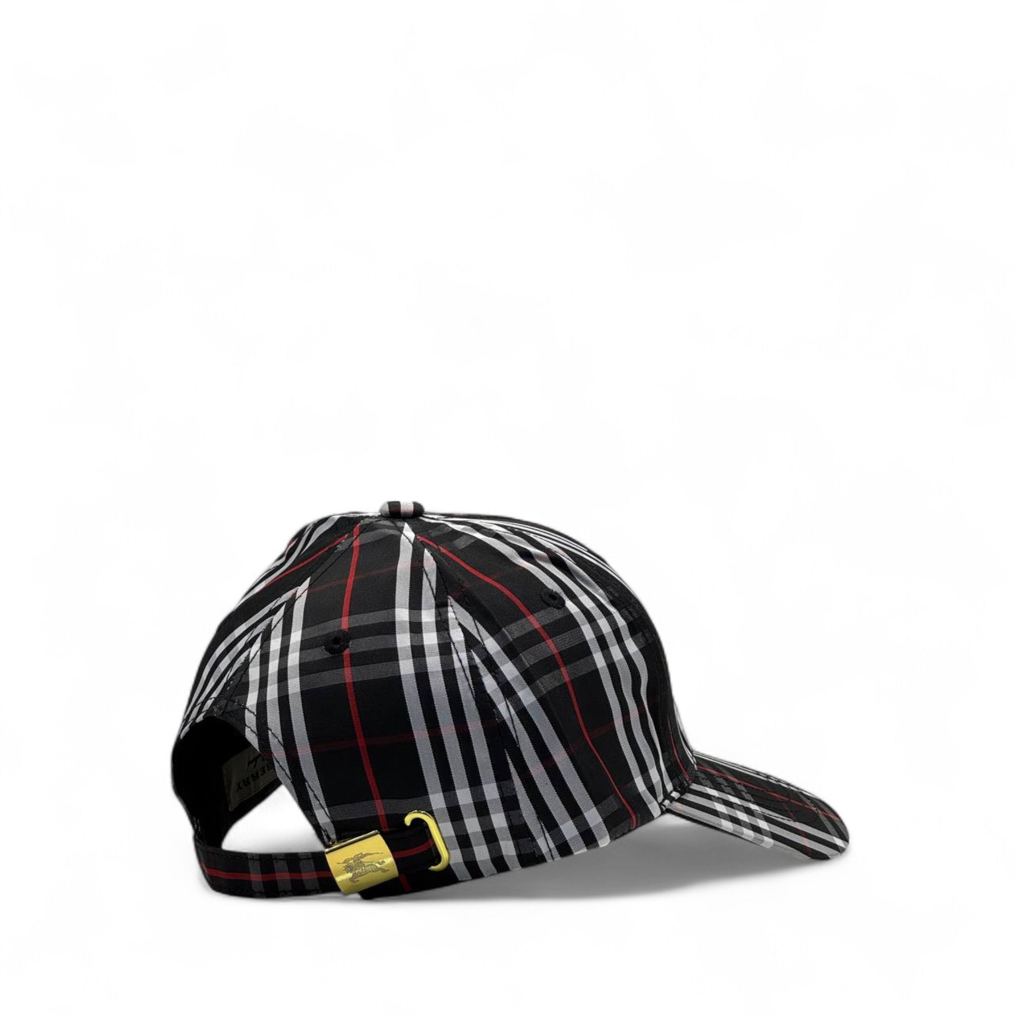 Burberry TB Monogram Cap – Classic Check Remix 🖤🔴