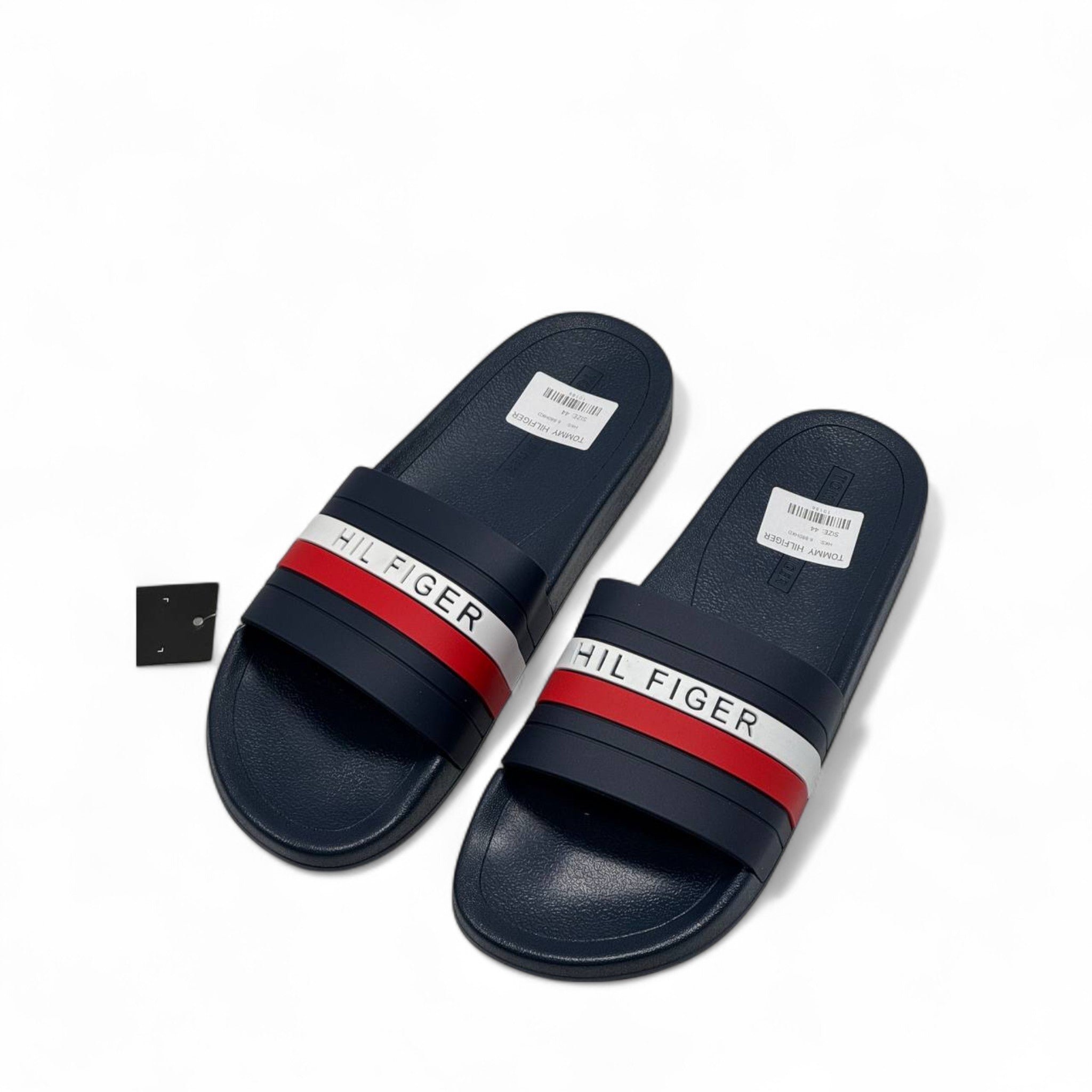 Tommy Hilfiger Sliders – Navy Blue with Signature Stripe 🔴⚪🔵