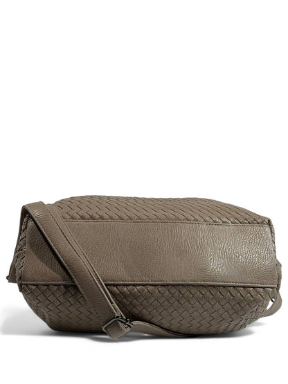 Bottega-Inspired Woven Leather Tote Bag – Taupe Elegance 🧶✨