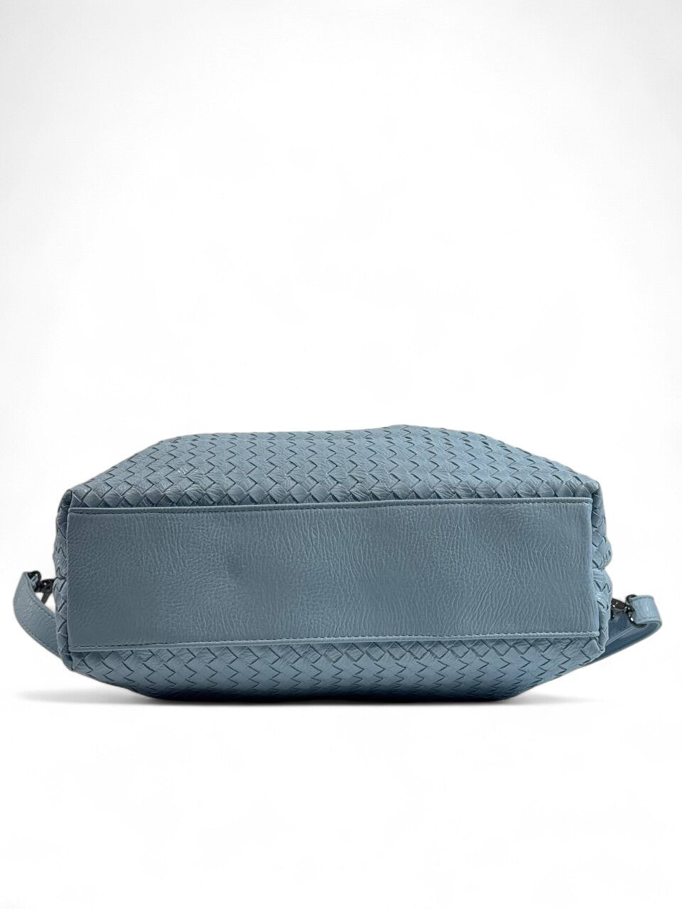 Bottega-Inspired Woven Leather Tote Bag – Sky Blue Elegance 🩵👜
