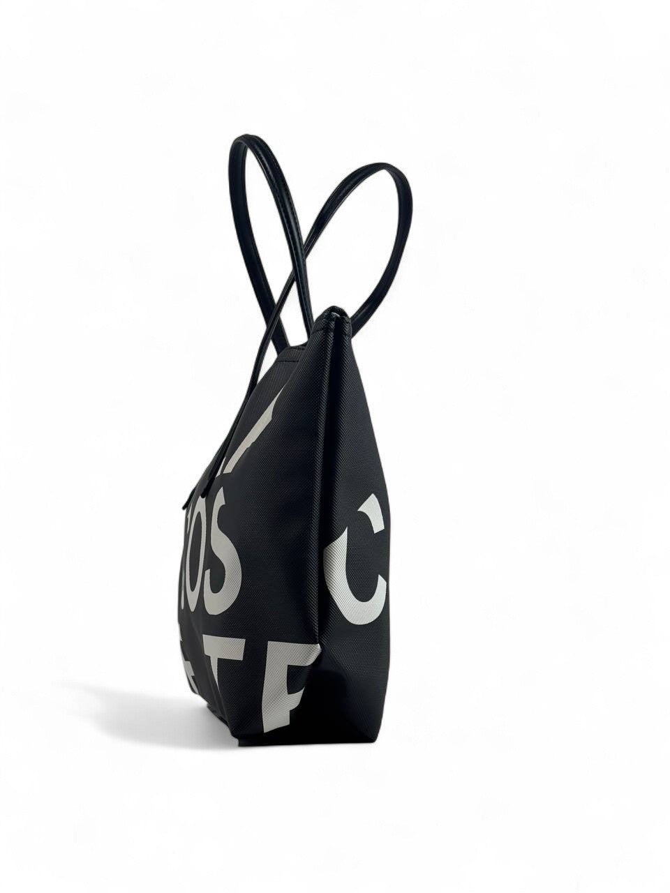 Lacoste Black Logo Tote Bag – Urban Chic Statement 🐊🖤