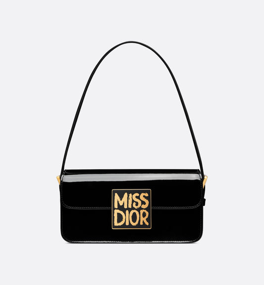 Miss Dior Patent Black Shoulder Bag