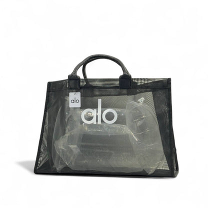 Alo Oversized Clear Tote – Jet Black Edition 🛫👜