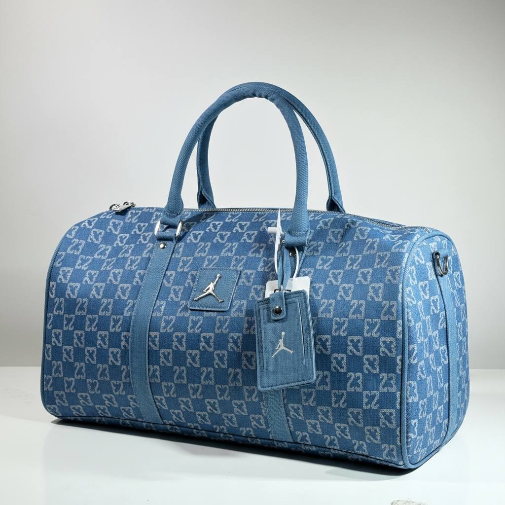 Jordan Signature Travel Duffle Bag 🧳💙 Denim Blue Edition