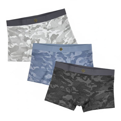 Louis Vuitton Inspired Camo Boxer Briefs 3-Pack – Luxury Comfort Edition 🩲✨
