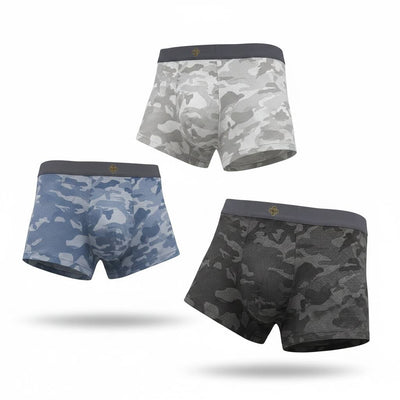 Louis Vuitton Inspired Camo Boxer Briefs 3-Pack – Luxury Comfort Edition 🩲✨