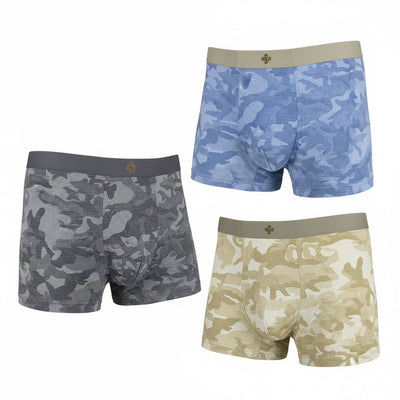 Louis Vuitton Inspired Camo Boxer Briefs 3-Pack – Premium Luxury Edition 🩲✨