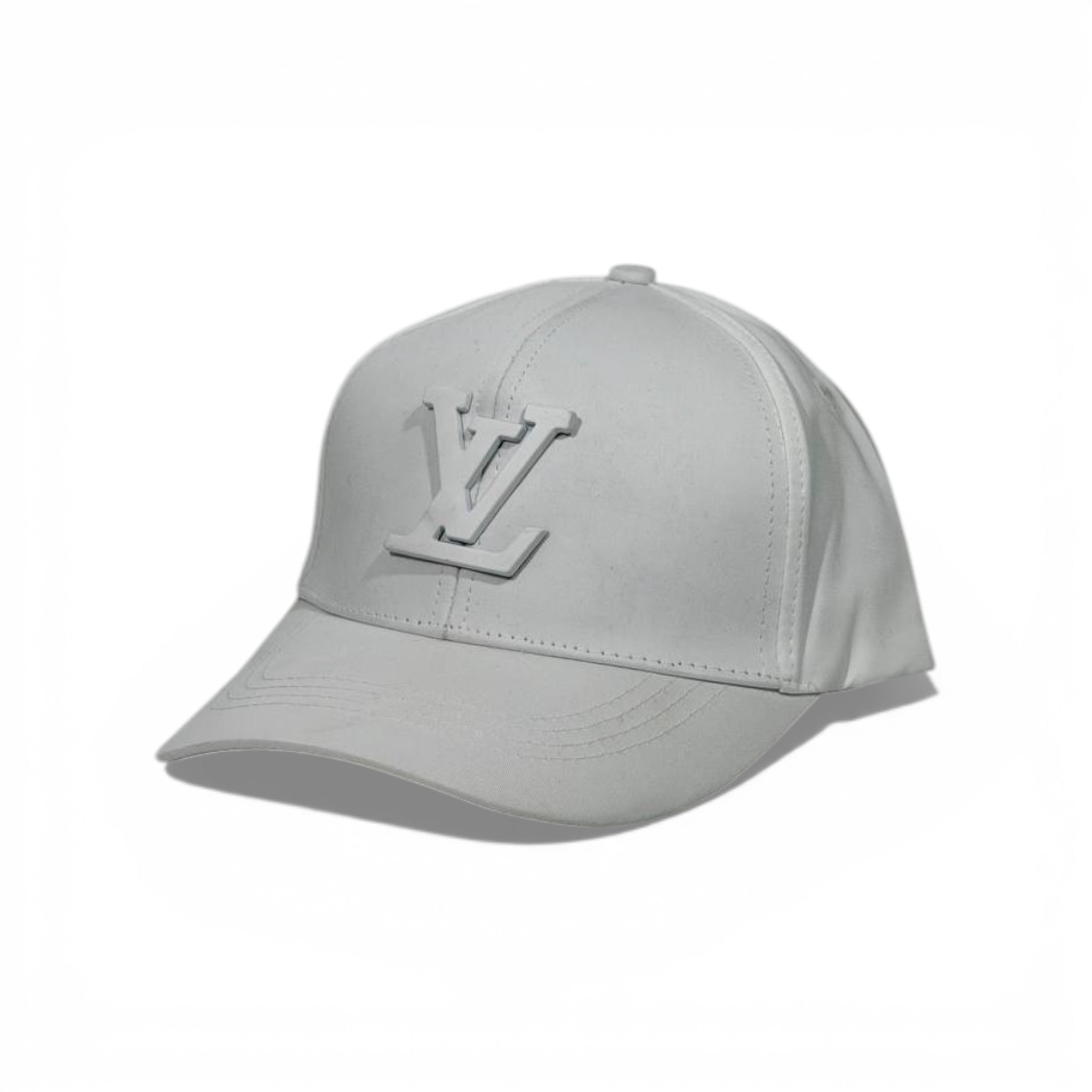 🧢 Louis Vuitton White Monogram Baseball Cap – Minimal Luxury Edition