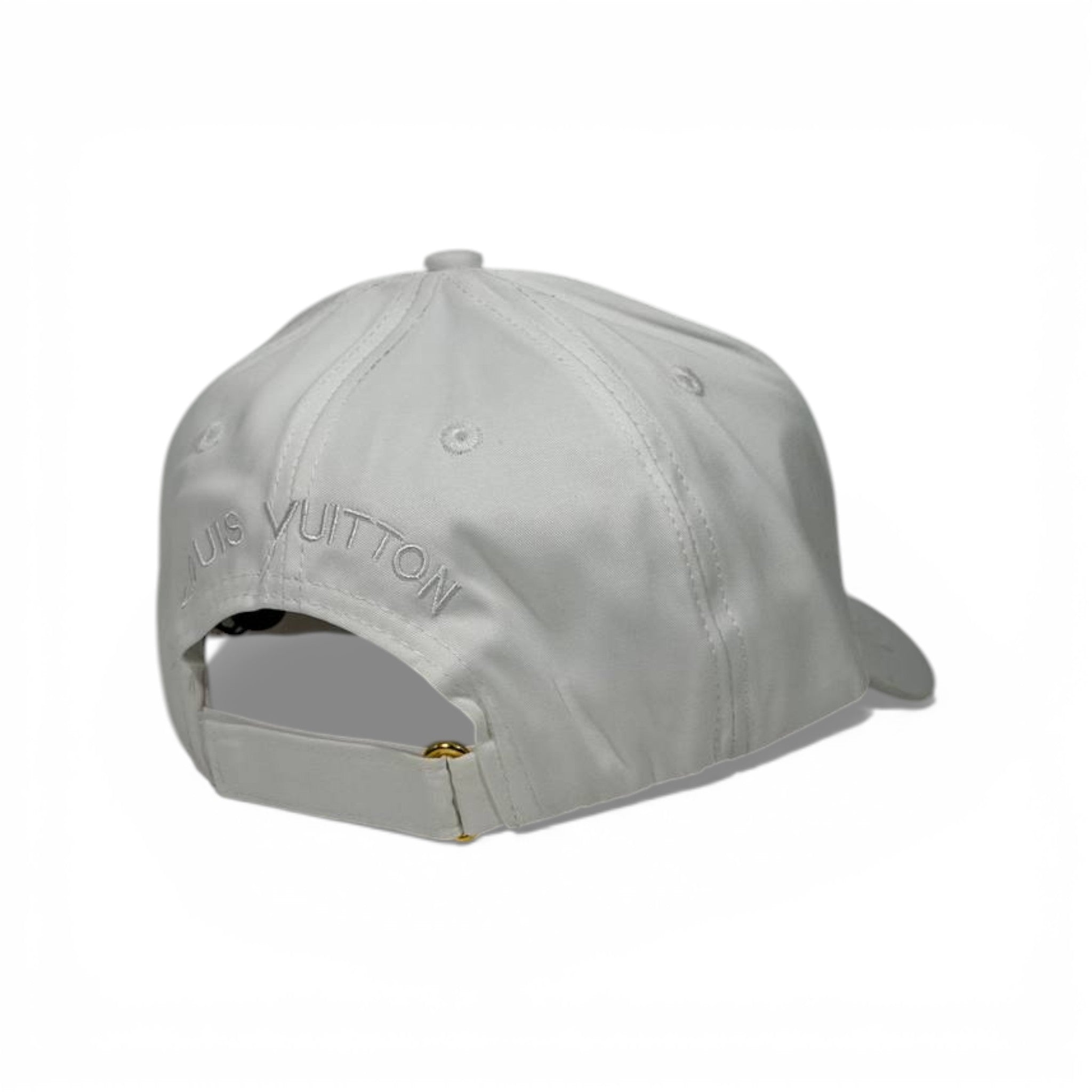 🧢 Louis Vuitton White Monogram Baseball Cap – Minimal Luxury Edition