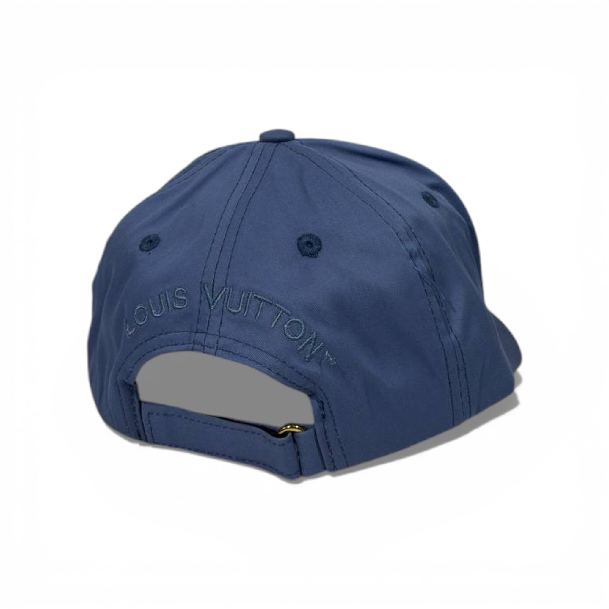 🧢 Louis Vuitton Monogram Embossed Blue Cap – Luxury Streetwear Essential 💙✨