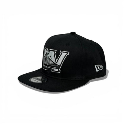 🧢 New Era Black Flat Brim Cap – Classic Urban Streetwear 🖤🔥