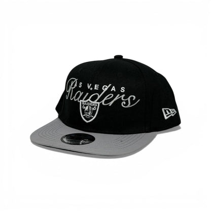 🧢 Las Vegas Raiders Black & Grey Flat Brim Cap – Classic NFL Streetwear 🖤🏈