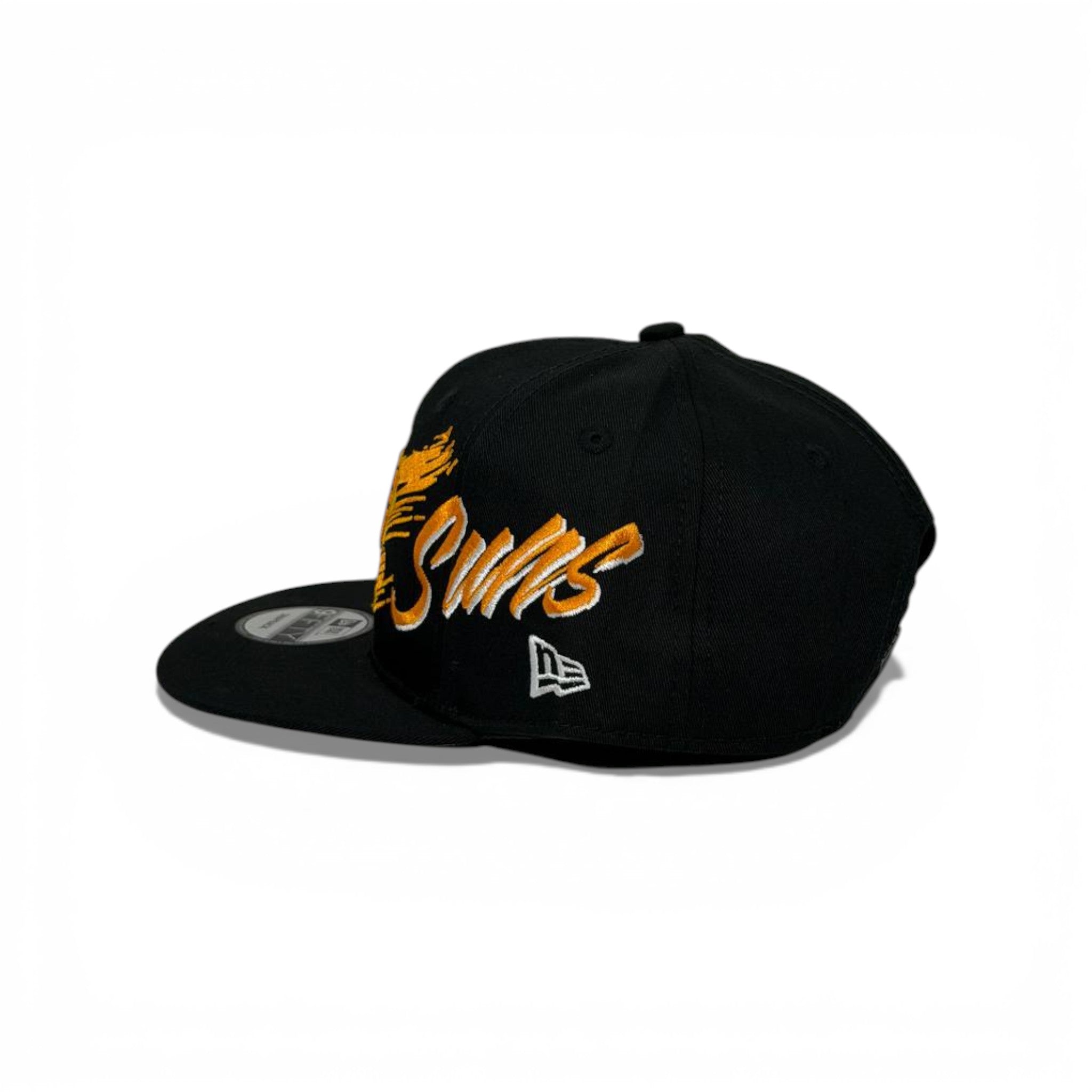 🧢 Phoenix Suns Black Flat Brim Cap – Bold NBA Streetwear 🖤☀️🏀