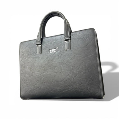 🖤 Montblanc Classic Leather Business Bag – Black | Timeless Executive Style ✨