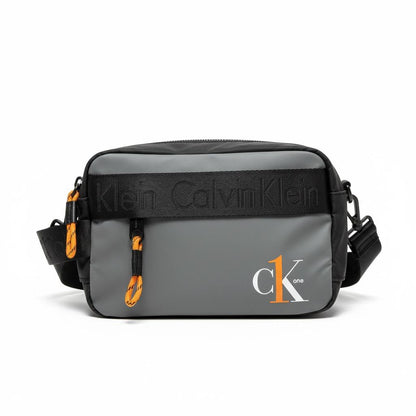 🧢 Calvin Klein CK One Crossbody Utility Bag – Grey & Black Urban Style