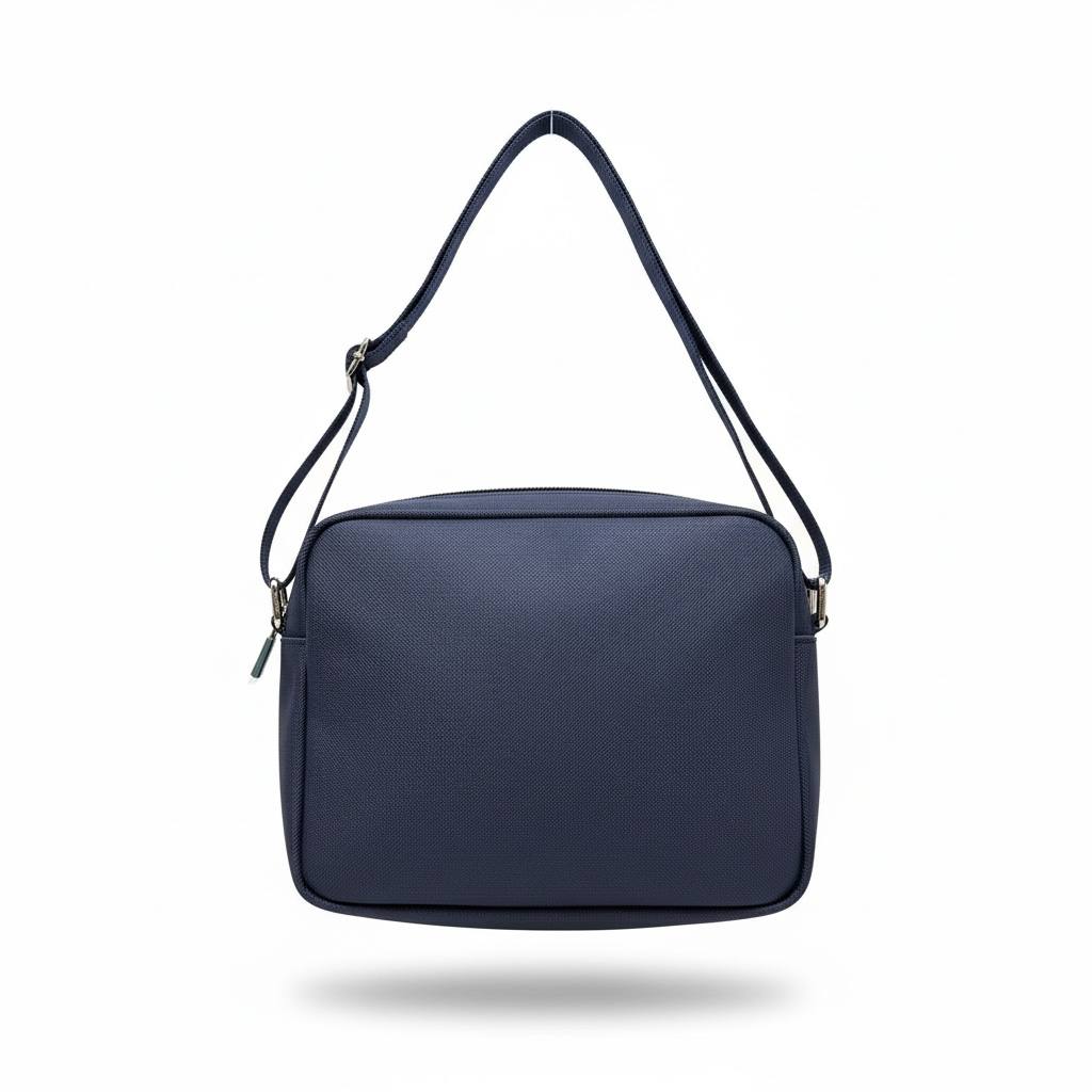 🐊 Lacoste Men’s Crossbody Bag – Navy Blue Minimal Elegance