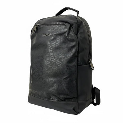 🎒 Calvin Klein Monogram Backpack – All-Black Modern Utility