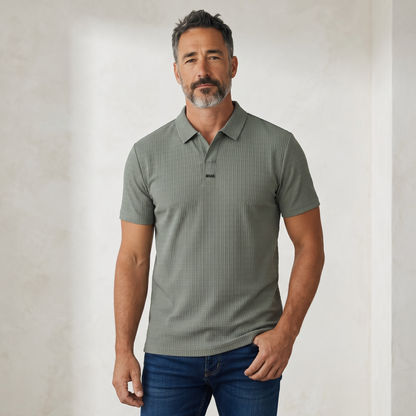 🌿✨ Hugo Boss Sage Green Textured Polo Shirt – Premium Smart Casual Style 👔🔥