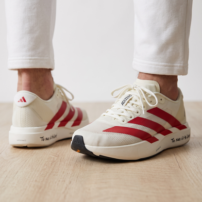 Adidas Adizero Running Shoes – White / Red