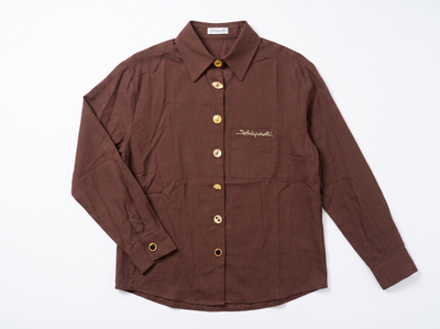 Schiaparelli Linen Shirt & Pants Set one size🥥🍫