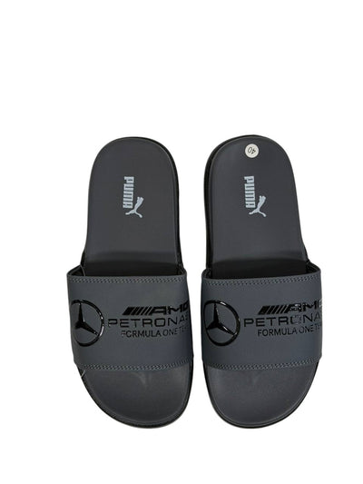 PUMA x AMG PETRONAS Slide Sandals – Grey Edition ⚙️🏁