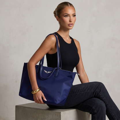 Zadig & Voltaire Navy Crystal Wings Tote Bag 💙✨🪽👜🔥
