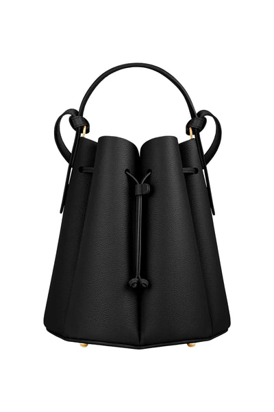 🔥 Polène Paris Inspired Bucket Bag – Black Textured Leather Edition 🔥