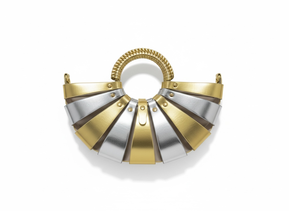 Bottega Veneta Metallic Arc Handle Bag ✨💛 Statement Sculptural Luxury Handbag