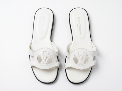 Louis Vuitton LV Cut-Out Flat Sandals – White 🤍✨