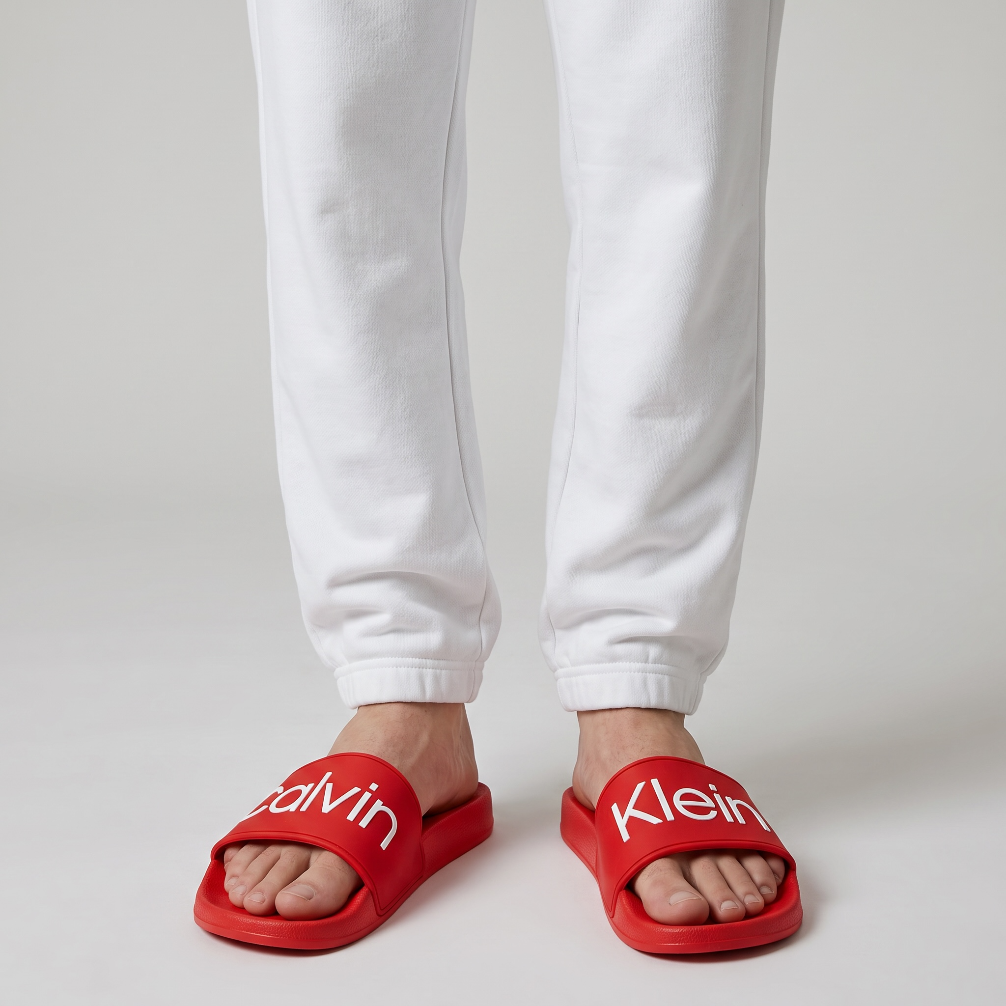 ❤️ Calvin Klein Red Slides | Bold Comfort & Modern Street Style