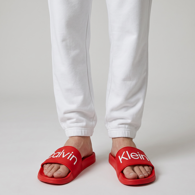 ❤️ Calvin Klein Red Slides | Bold Comfort & Modern Street Style
