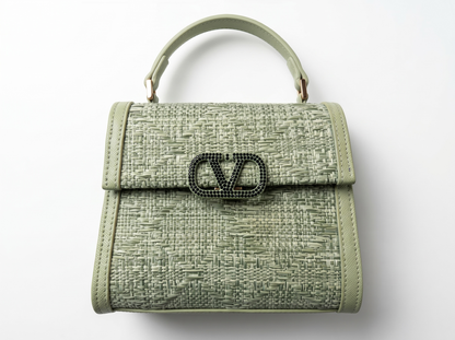 Valentino Garavani Sage Green VLogo Top Handle Bag 💚✨👜👑