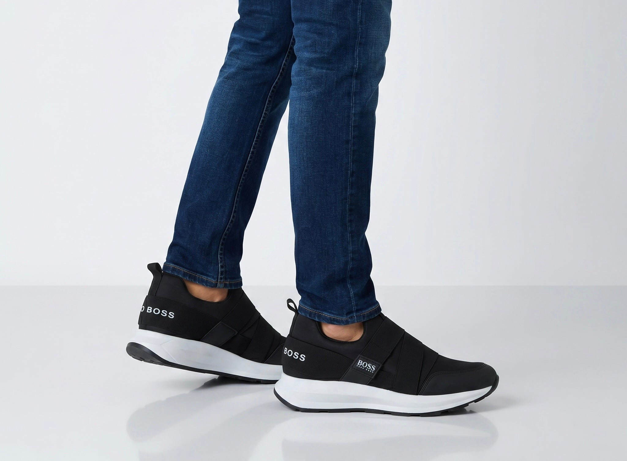 BOSS Athleisure Slip-On Sneakers ⚫⚪