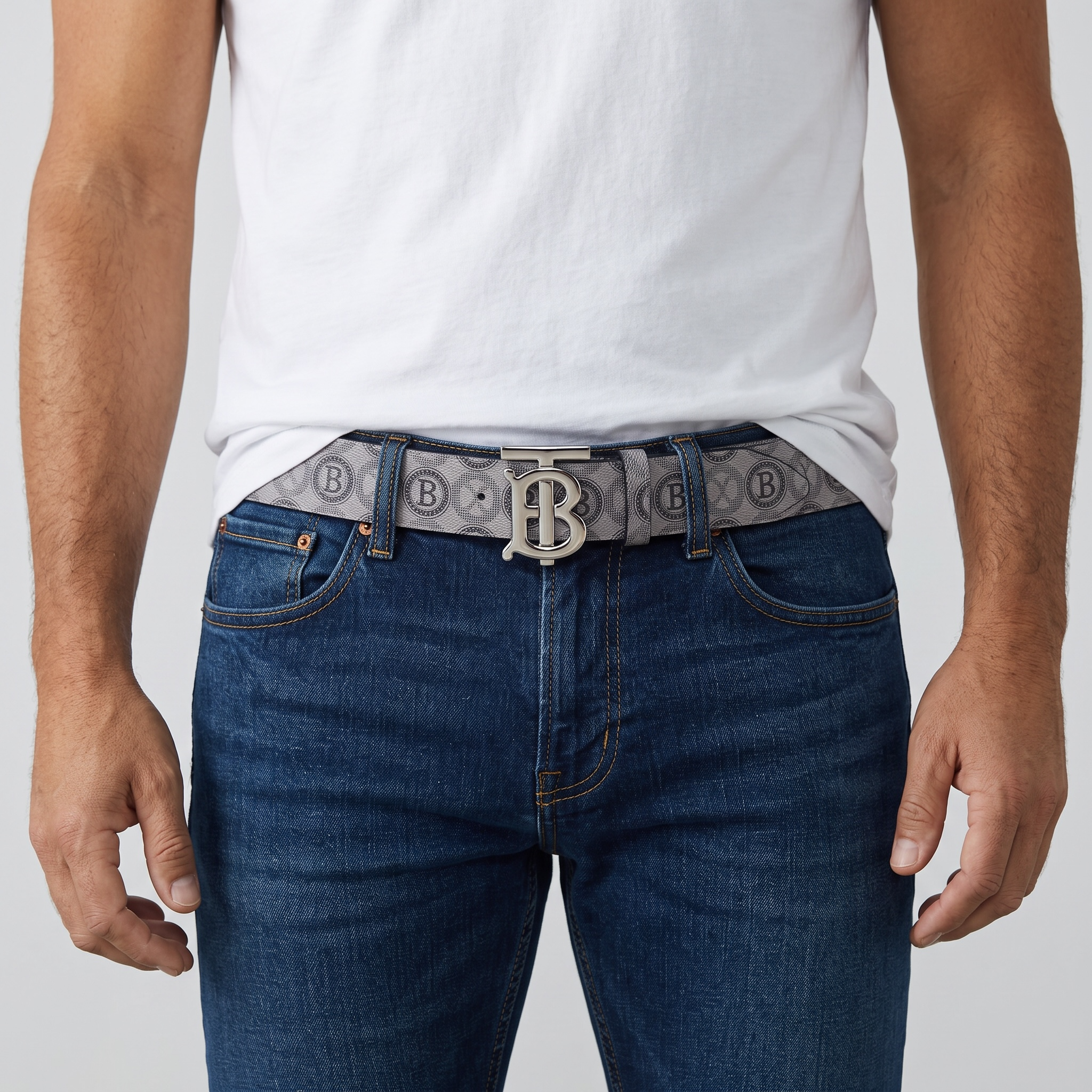 Burberry Luxury Check Belt – Buckle 115 cm🖤🔥