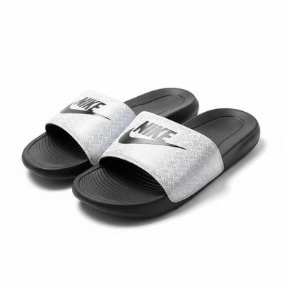Nike Black & White Logo Slides ⚫🤍 | Clean Sport Everyday Essential 👟🔥