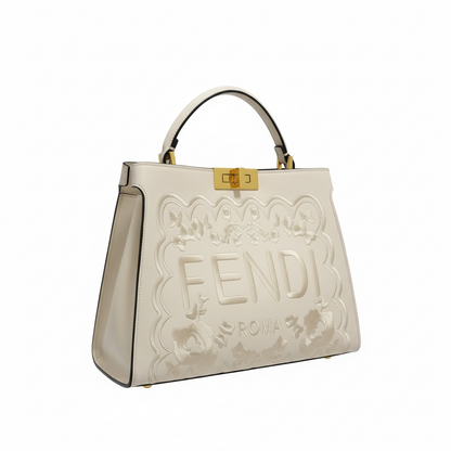 Fendi Roma Embossed Luxury Handbag 🤍✨