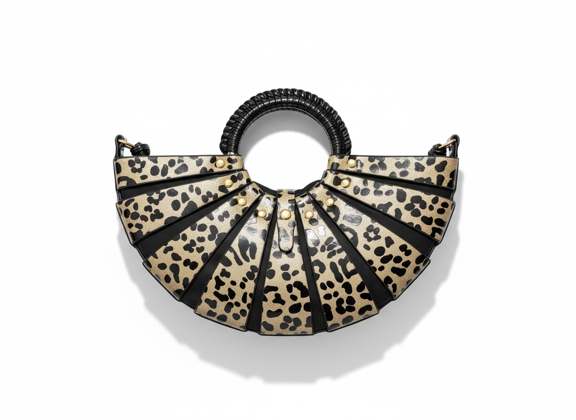 Bottega Veneta Leopard Arc Handle Bag 🐆🖤 Sculptural Statement Luxury Handbag