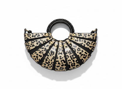 Bottega Veneta Leopard Arc Handle Bag 🐆🖤 Sculptural Statement Luxury Handbag