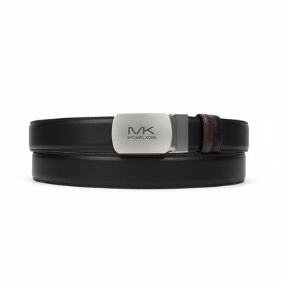 Michael Kors Reversible Leather Belt 120cm – MK Signature Silver Buckle ✨