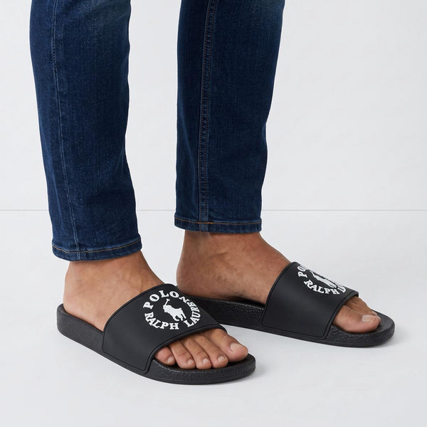 Polo Ralph Lauren Slides – Black Logo 🐎🖤