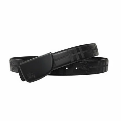 Burberry Luxury Check Black Belt – Matte Buckle 125CM 🖤🔥