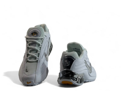 ⚡ Nike Shox Silver Chrome Edition 👟 | Luxury Meets Performance